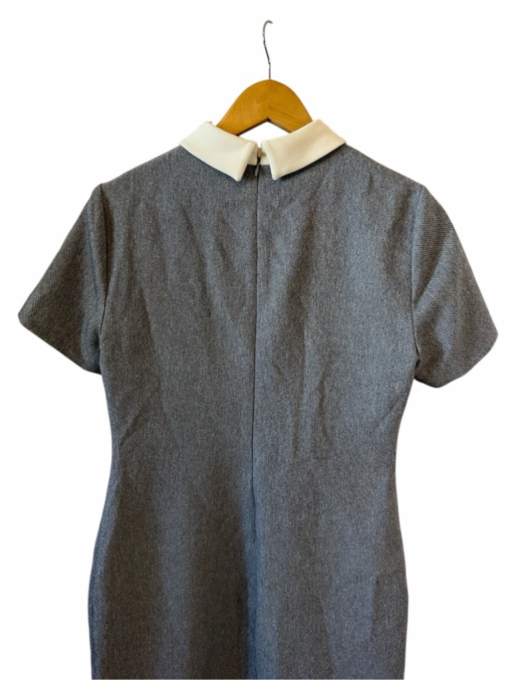 Ivanka Trump Grey Sheath Dress Pearl Collar Short Sleeve Work Office - Picture 6 of 11